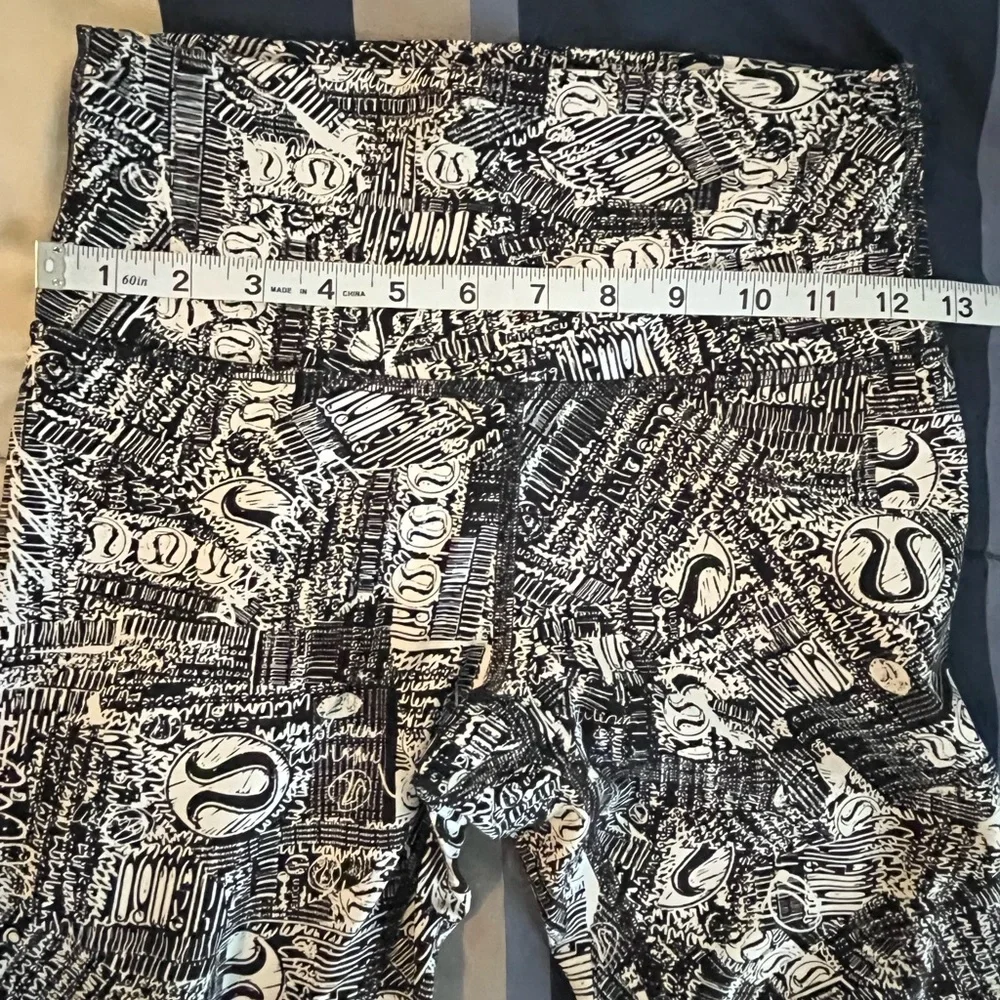 🍋 LIKE NEW Lululemon Wunder Train 25” - Tear It Up Alpine White/Black - Sz 6 - Picture 10 of 14